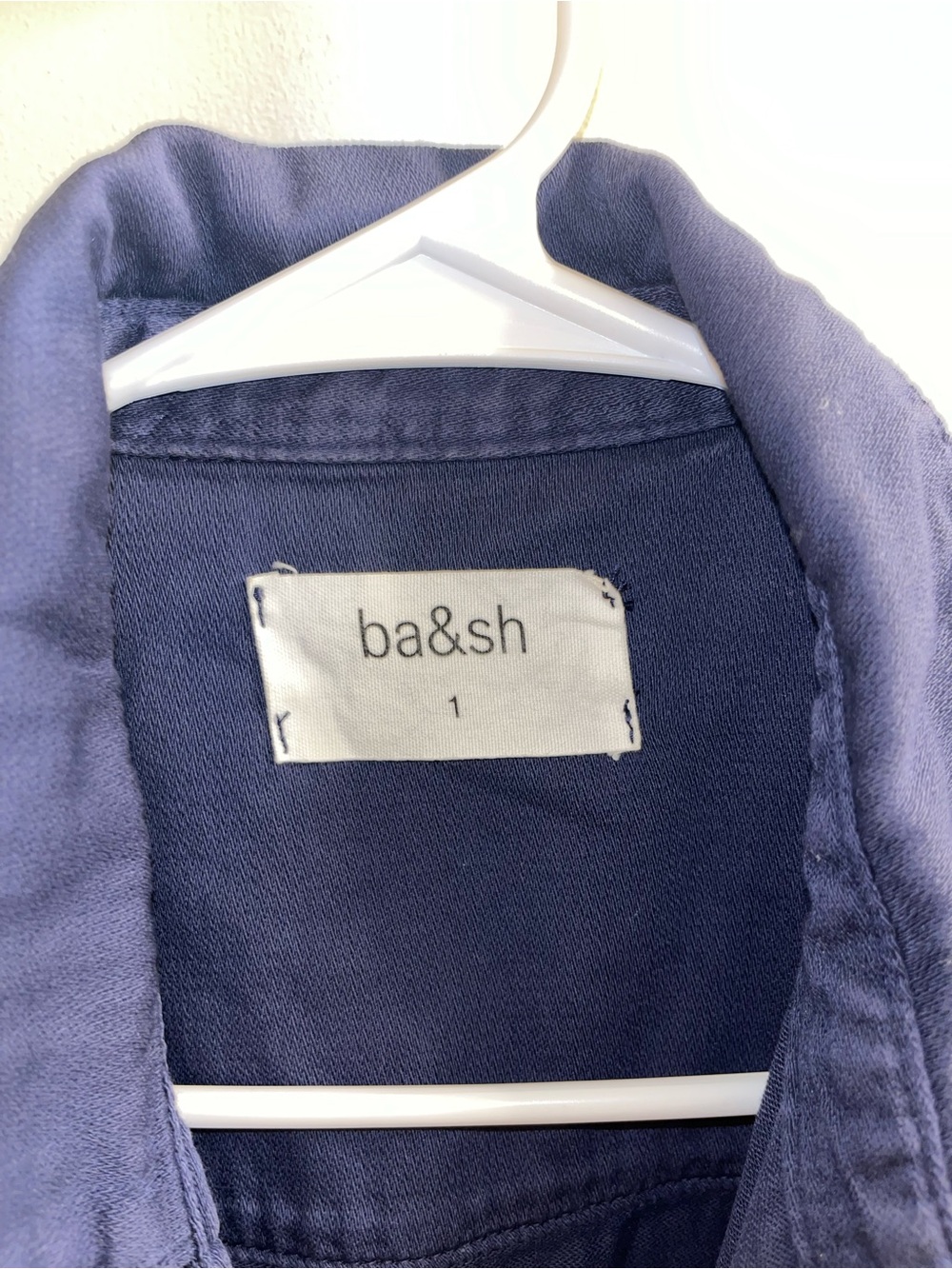 ba&sh Navy Button Down - Picture 3 of 5